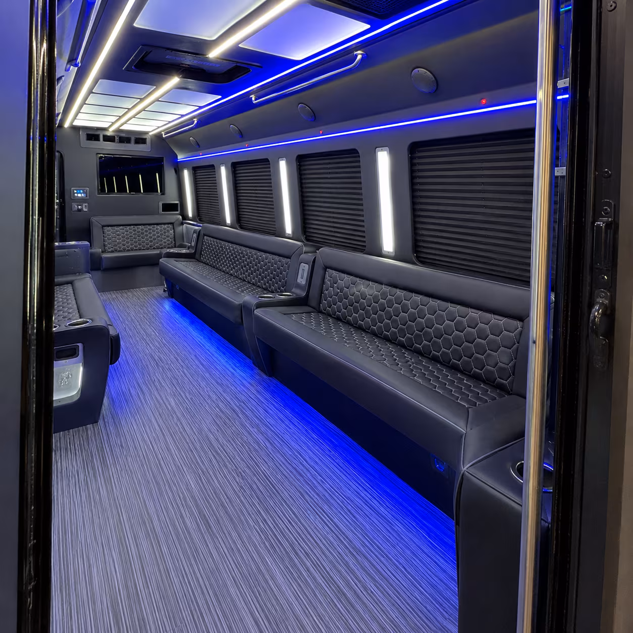 santa rosa party bus rental interior
